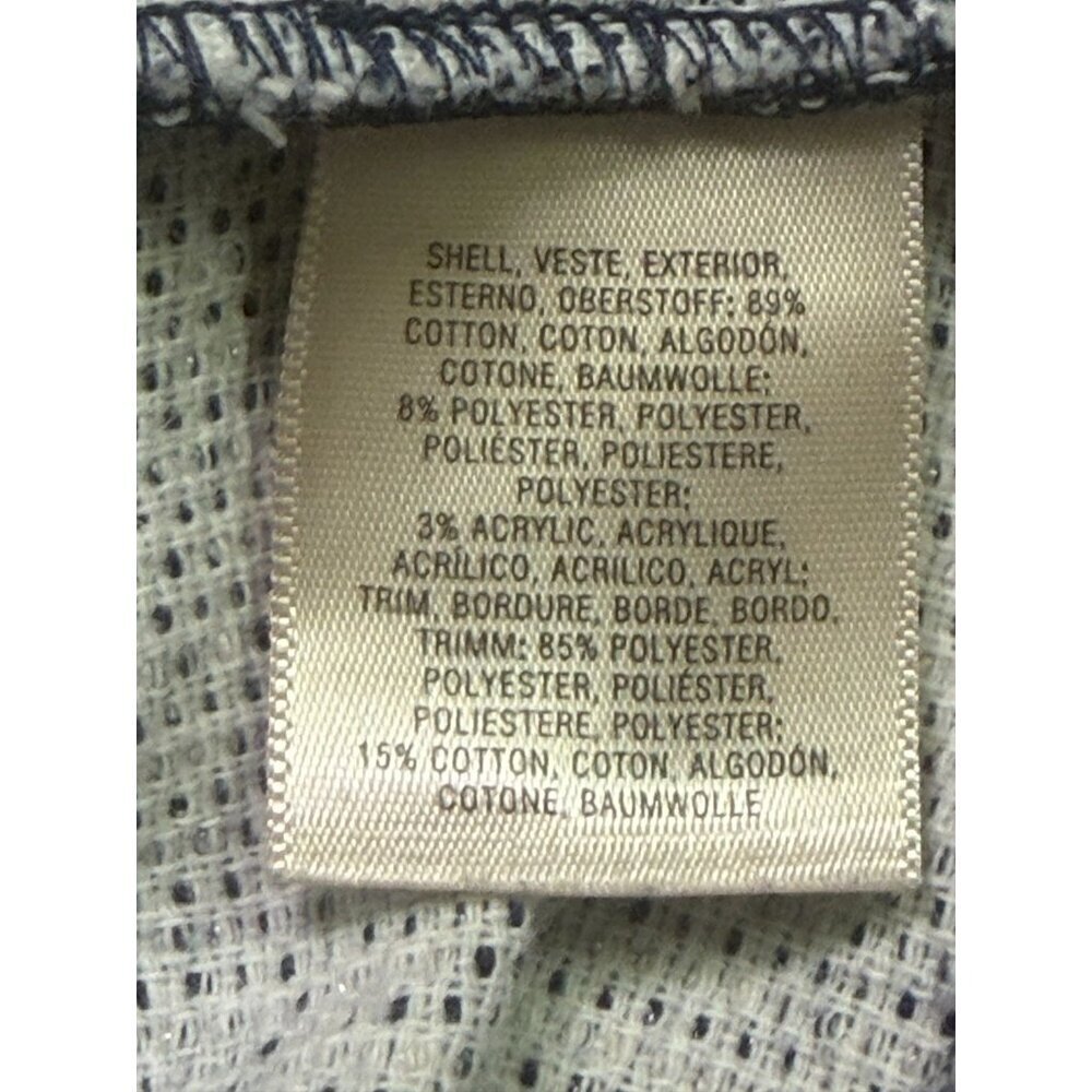 Anthropologie Ett:Twa Blue Tweed Trucker Jacket – XS – Textured Trim - Picture 15 of 16
